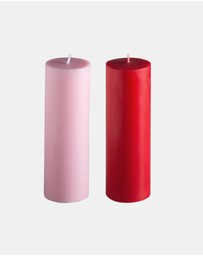 porter green - escc medium pillar candle soy-blend unscented candles
