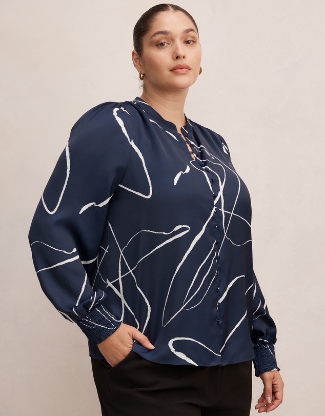 Forever New Curve - Savannah Curve Button Up Blouse
