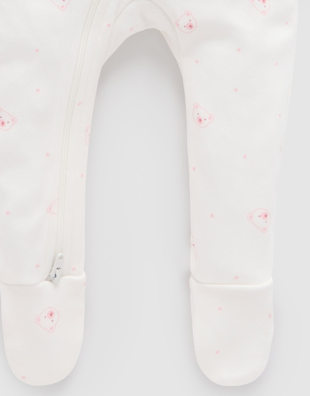 Purebaby - 2 Pack Zip Growsuit -Babies