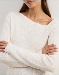 Atmos&Here - Toni Long Sleeve Knit With Asymmetric Neckline And Hem