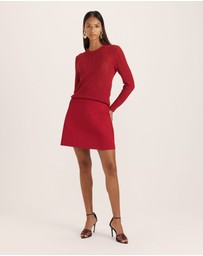 SABA - Prue Cotton Crochet Long Sleeve Knit