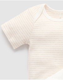 Purebaby - 2 Pack Short Sleeve Bodysuit - Babies