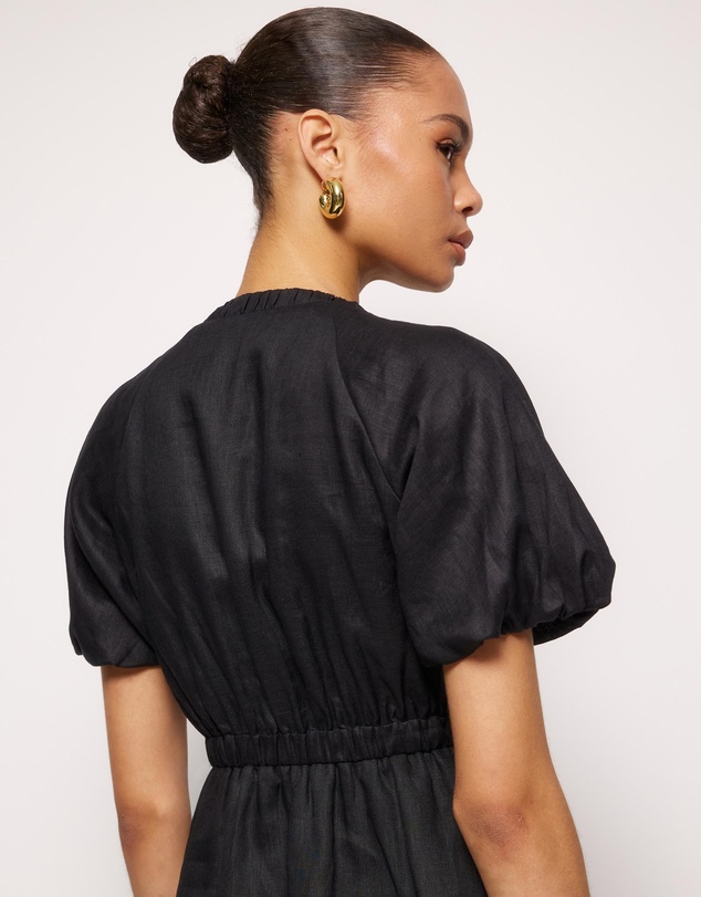 AERE - Tyrah Linen Midi Dress