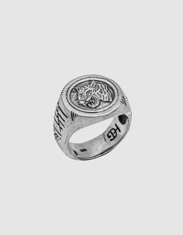 Haze & Glory - ICONIC EXCLUSIVE - Tiger Signet Ring in Oxidised 925 Silver
