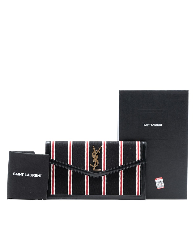 Pre-Loved by Azura Reborn - Pre-Loved Canvas Striped Uptown Pouch