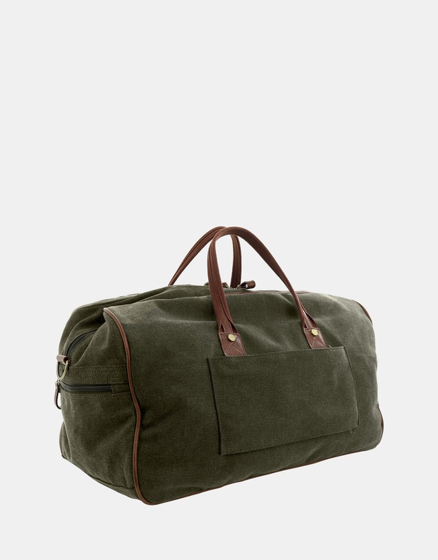 Pierre Cardin - Pierre Cardin Canvas Buckle Overnight Bag
