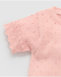 Purebaby - Scalloped Knit Set -Kids-Babies