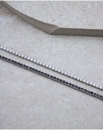 CA Jewellery - Tennis Necklace Silver White