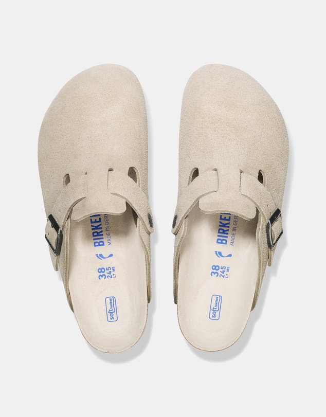 Birkenstock - Boston SFB Tonal Footbed Suede Leather Narrow - Unisex