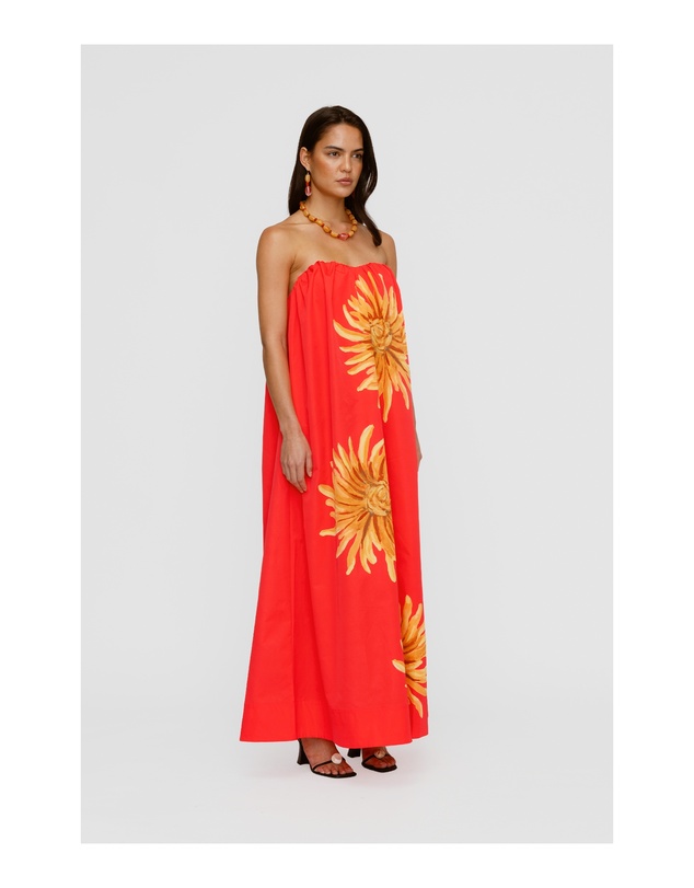 The Wolf Gang - Verona Maxi Dress - Rojo Sunflower