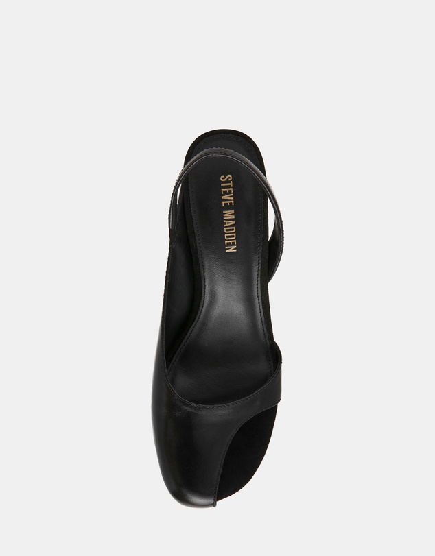 Steve Madden - Janine Black Leather Heels
