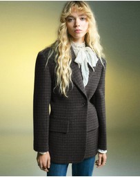 M.N.G - Micro Houndstooth Wool Blazer