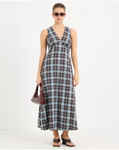 Calli - Lola Check Maxi Dress