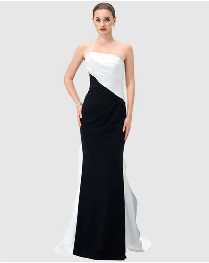 Bariano - Roella Asymmetric Sash Gown