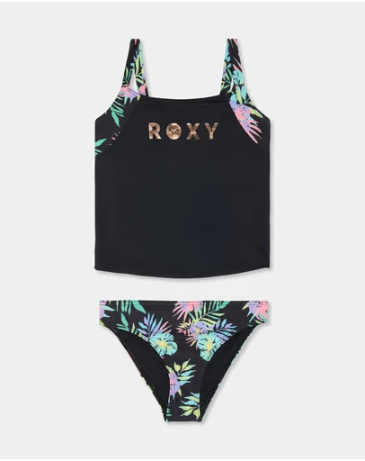 Roxy - Girls 4 to 16 Roxy Active Tankini Set Two Piece