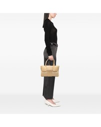 Pre-Loved by Azura Reborn - Pre-Loved Small Suede and Shearling Maxi Intrecciato Arco Tote