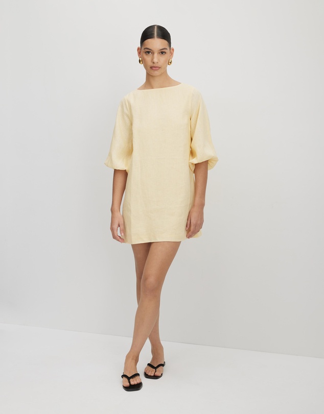 AERE - Eloise Linen Mini Shift Dress