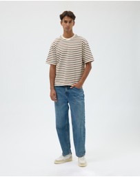 AERE - Heavyweight Stripe SS Tee
