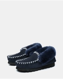 EVERAU - Australian Shepherd Ugg Popo Moccasins Cow Suede Upper Moccasins