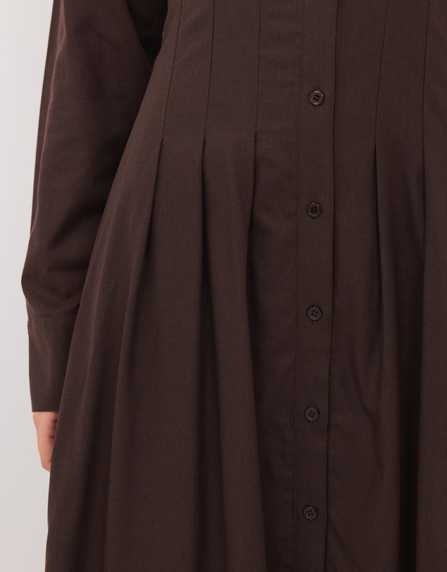 Calli - Jaik Tucked Waist Maxi Shirt Dress