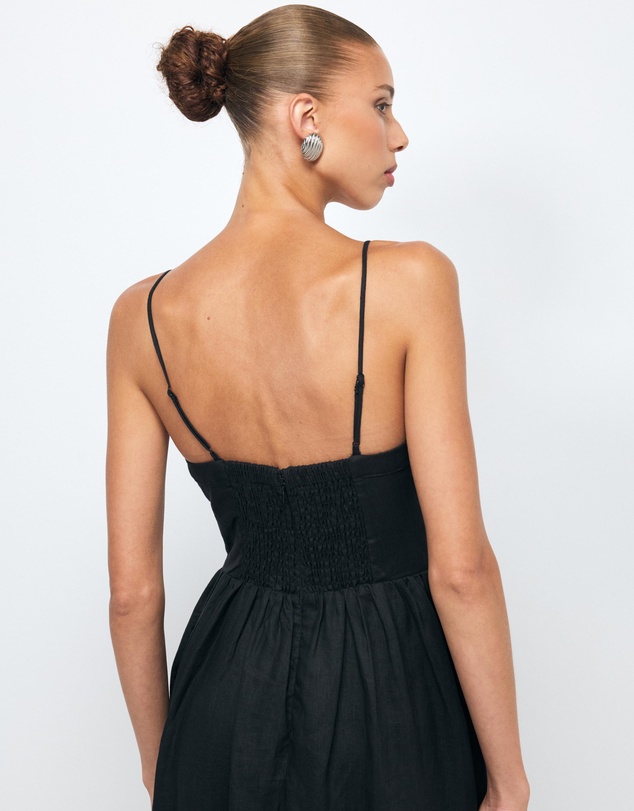 AERE - Gracelyn Linen Midi Dress