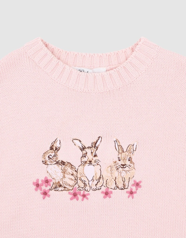 Bebe by Minihaha - Winnie Embroidered Bunny Knitted Jumper - Kids