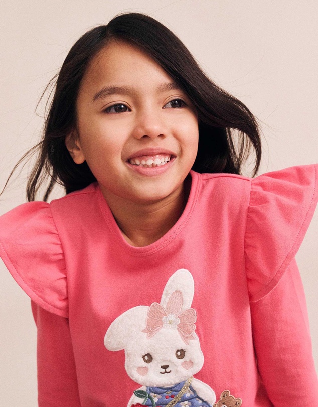 Huxbaby - Flower Field Bunny Frill Top - Babies-Kids