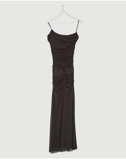 Revibe - Repaired Shona Joy Mira Off Shoulder Maxi Dress - AU 6