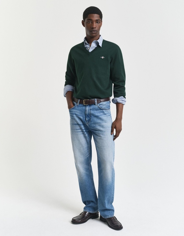 Gant - Classic Cotton V-Neck Sweater