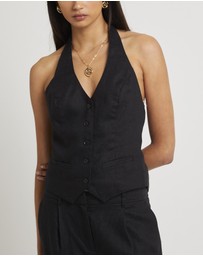 Subtitled - Naomi Linen Halter Vest