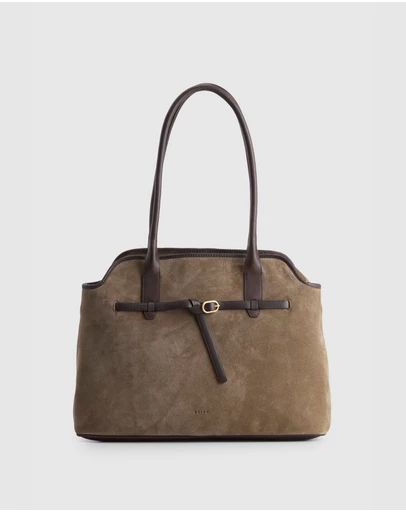 Evity - Malia Leather Suede Tote Bag