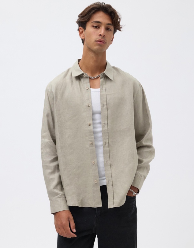 AERE - Euro Resort Linen LS Shirt