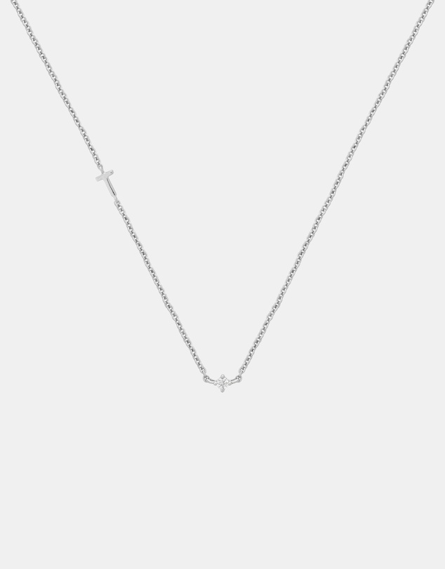 YCL  - Petite Initial Necklace T - Sterling Silver