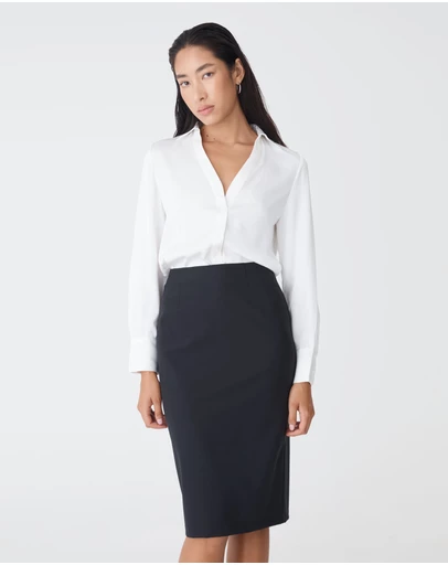 Forcast - Lila V-neck Satin Blouse