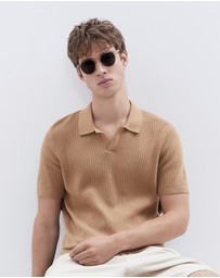UNISON - Wavy Stitch Knit Polo
