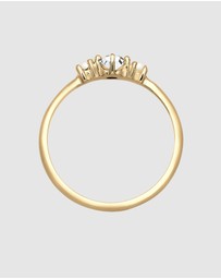 Elli Jewelry - Ring Synthetic Pearls in 925 Sterling Silver Gold Plated