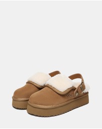 EVERAU - Australian Shepherd Ugg Tenley Platform Cow Suede Upper House Shoes