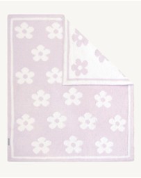 Living Textiles - Chenille Blanket - Purple Flowers