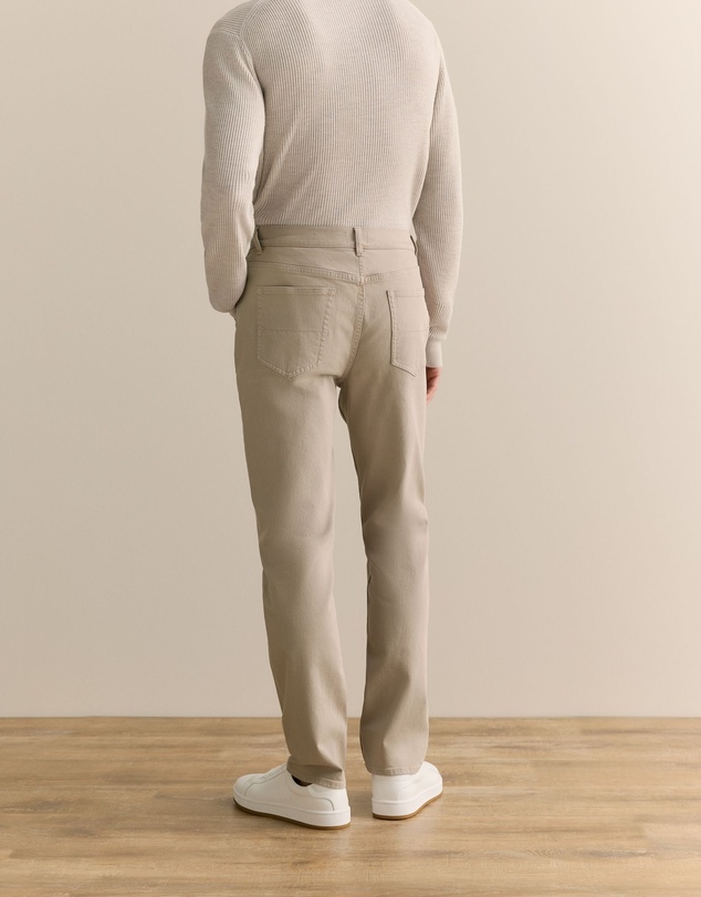 Trenery - Garment Dyed Cotton Five Pocket Pant in Pale Grey