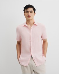 Country Road - Organically Grown Linen Regular Fit Short Sleeve Shirt