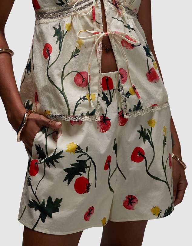 TOPSHOP - Co Ord Tomato Vine Pull On Shorts