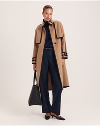 SABA - Kayla Wool Contrast Long Coat