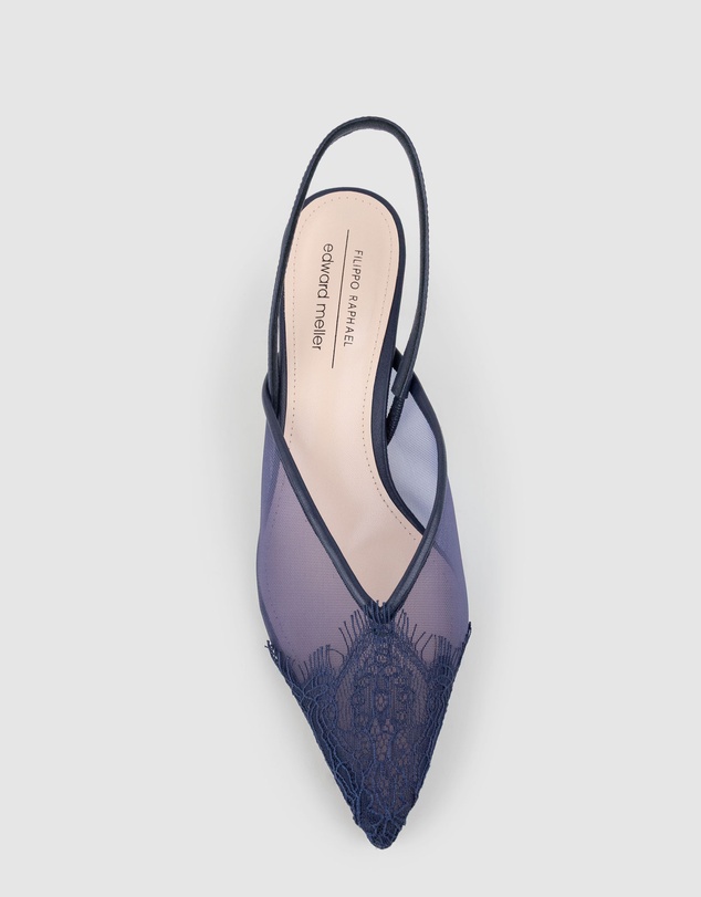 Edward Meller - DESTINE60 Lace Front Mesh Slingback