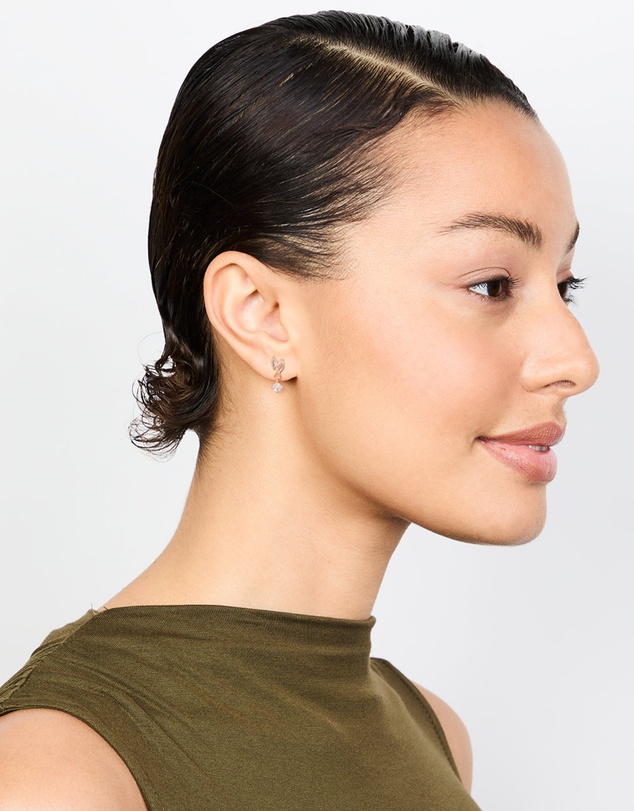 Lovisa - Gold Plated Surgical Steel Cubic Zirconia Flat Back Studs 2-Pack
