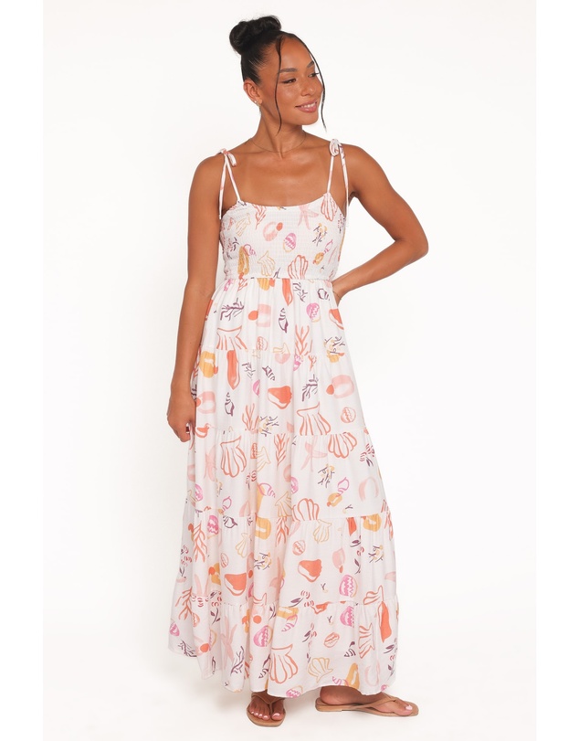 Petal & Pup - Bairbre Maxi Dress - Pink Beach Print