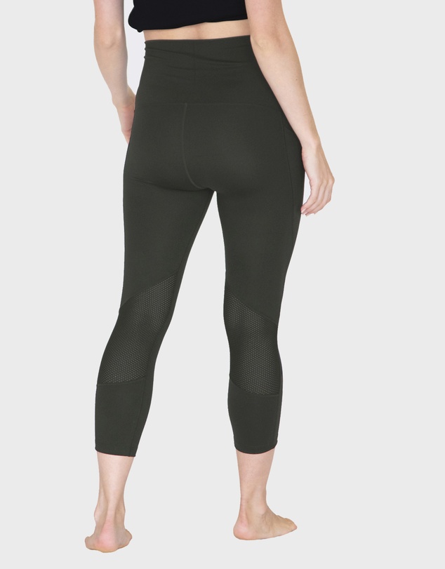 Angel Maternity - Maternity Workout 3/4 Length Legging - Khaki Green