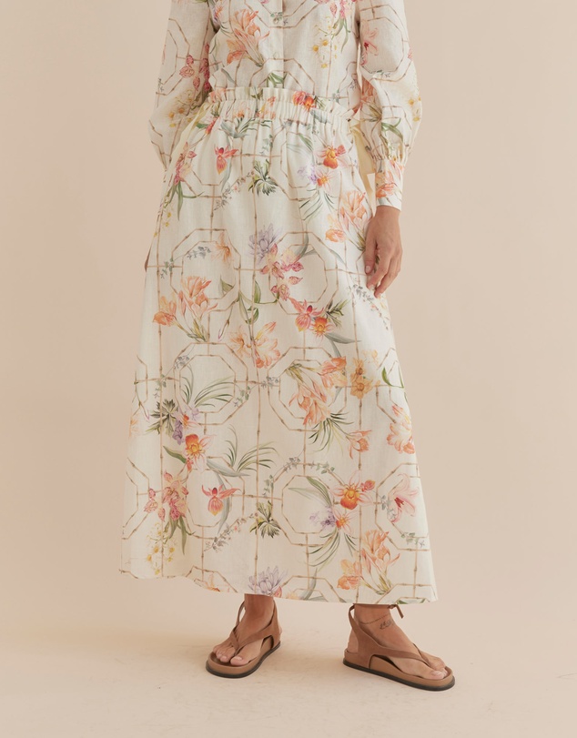 Amelius - Orangerie Bow Detail Maxi Skirt
