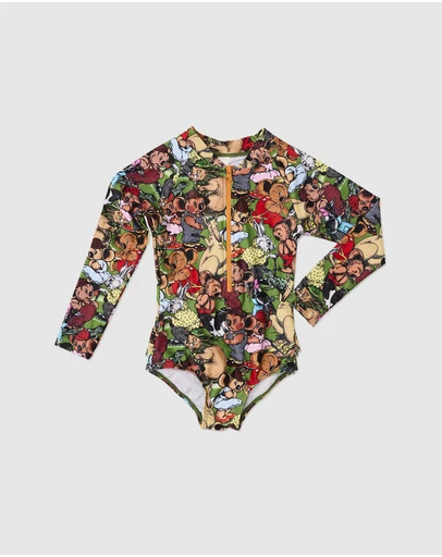 Kip&Co - KipCo x Blinky Bill Blinky And Friends Long Sleeve Bathers - Babies-Teens