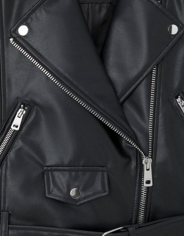 Pull&Bear - Faux Leather Biker Jacket