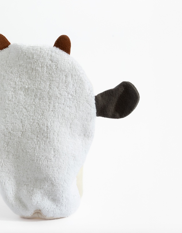 Living Textiles - Organic Bath Mitt - Tractor Ride/Cow